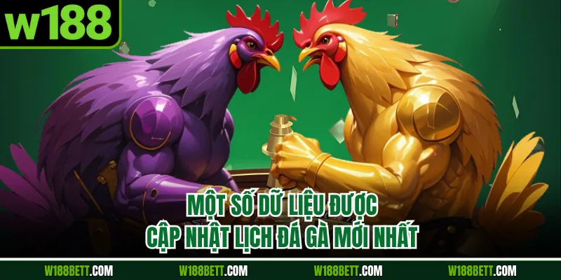 Một số dữ liệu được cập nhật lịch đá gà mới nhất